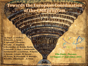 Towards the European Coordination of the CMB Programme