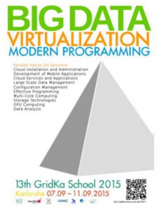 13th International GridKa School on Big Data, Virtualization and Modern Programming